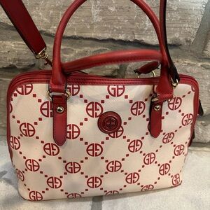 Giani Bernini Red and Cream Shoulder Bag